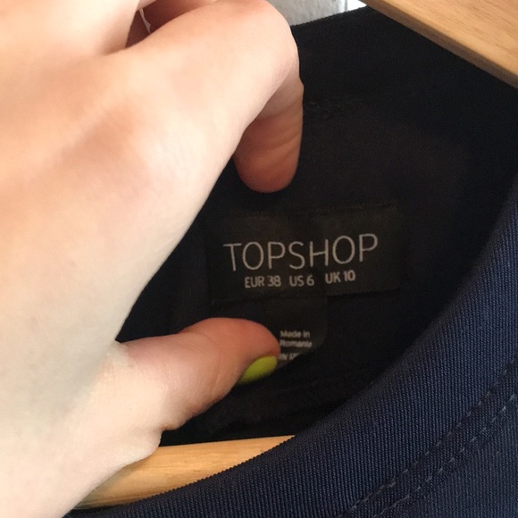 TOPSHOP | Navy short sleeve dress - Picture 4 of 10